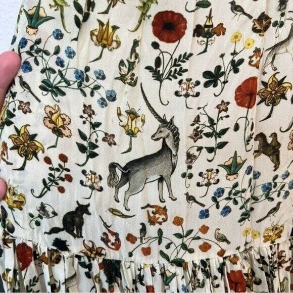 Samantha Pleet dress ivory illuminated unicorn print 0 - Picture 10 of 16